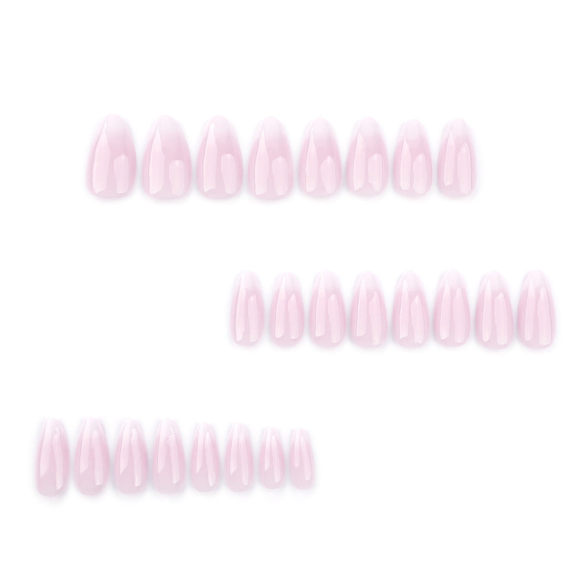 Blush Fade Almond short press-on nails