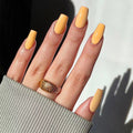 Sunlit Ballet short yellow press-on nails