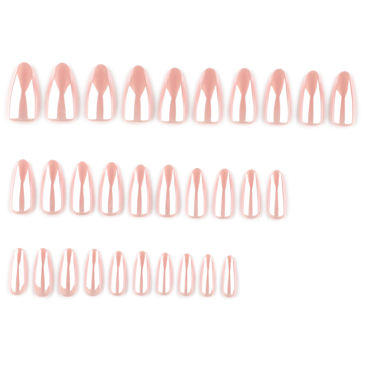 Nude Flash Almond press-on nails