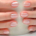 Natural Nude Oval glossy press-on nails