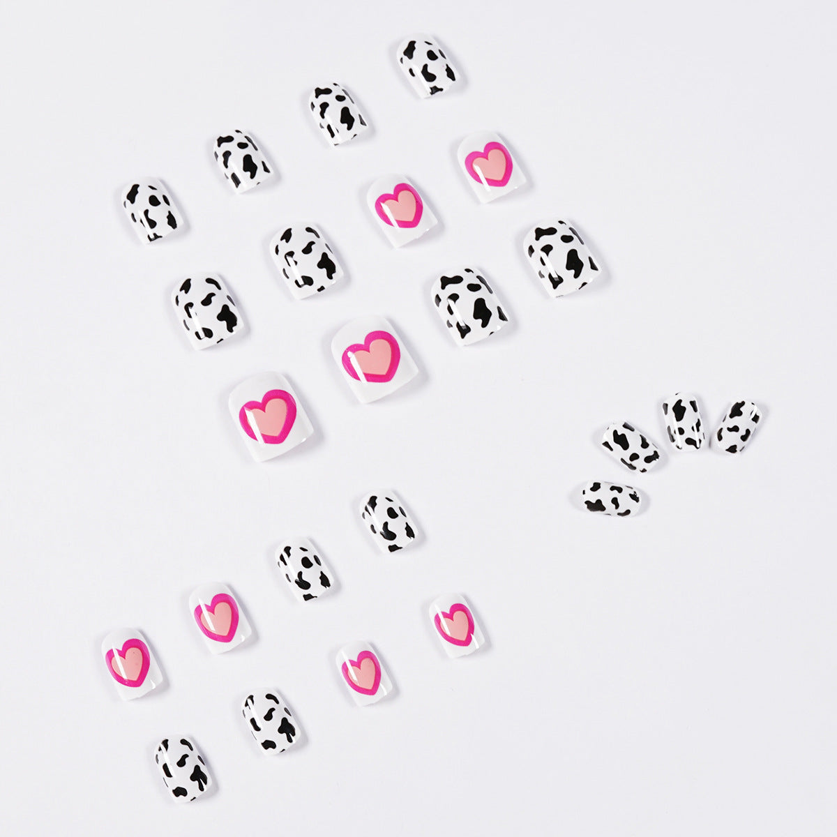 Soft Cow Print Y2K press-on nails