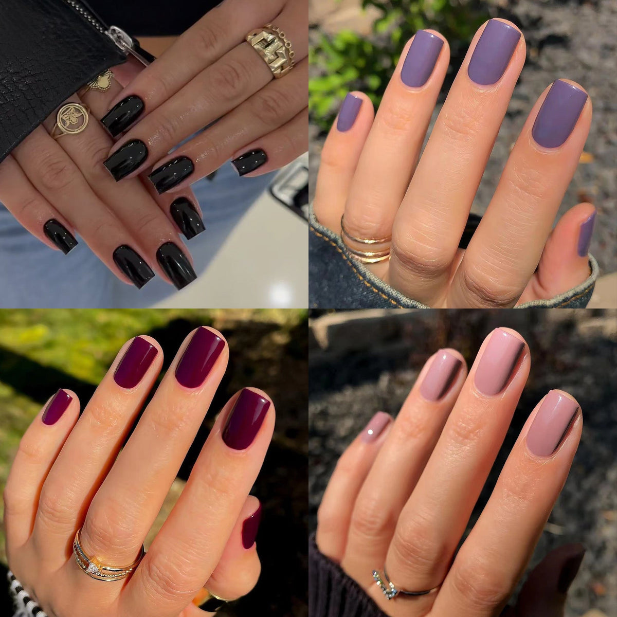 Classic Solid Short 24-piece press-on nail collection
