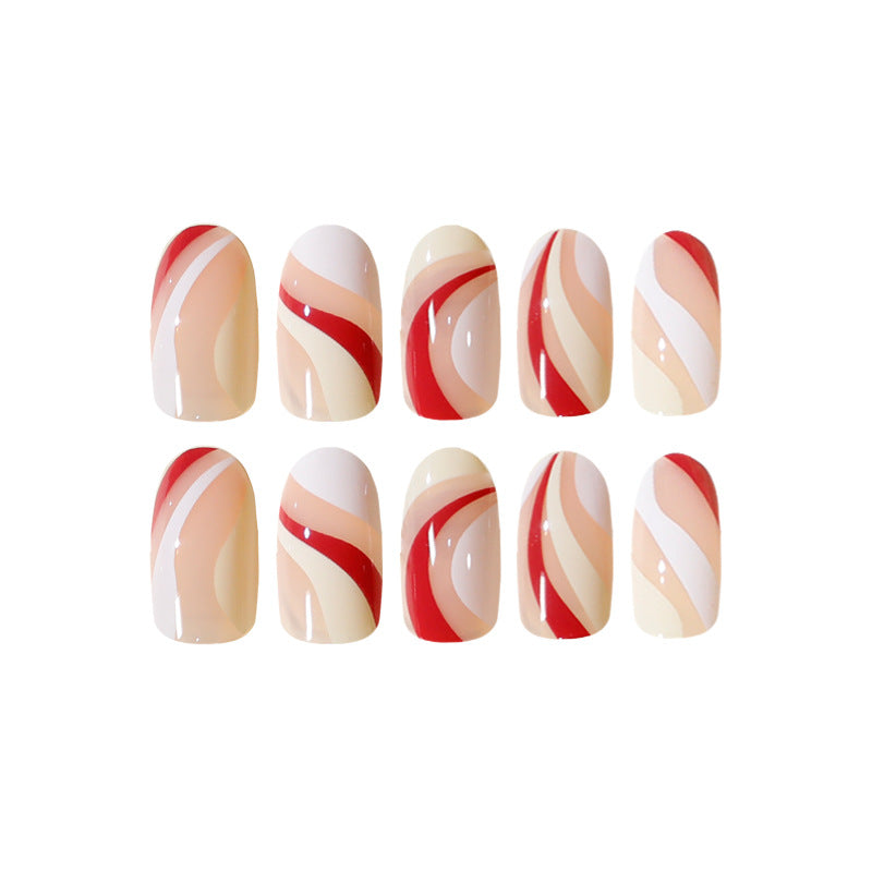 Classic French short press-on nails