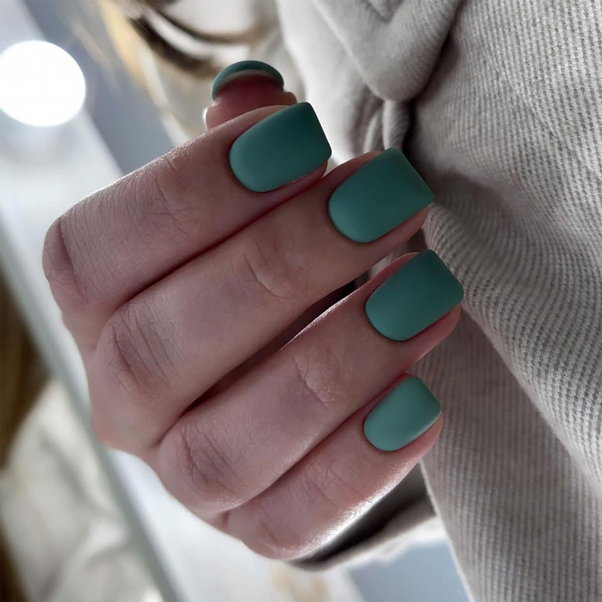 Frosted Solid Square press-on nail collection