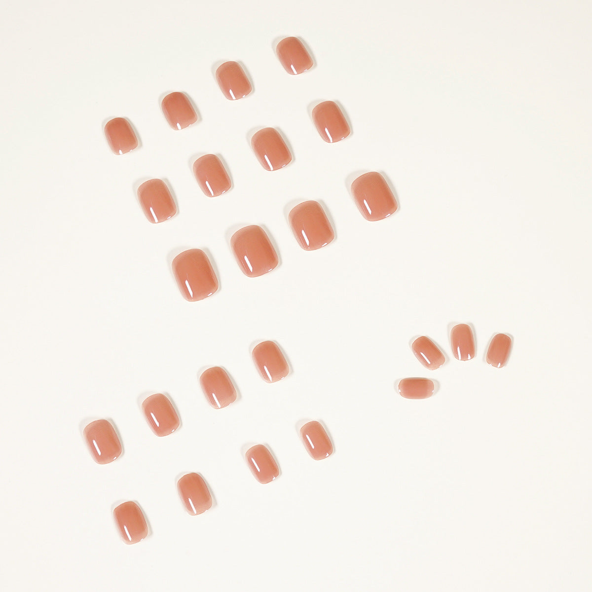 Cinnamon Nude short press-on nails