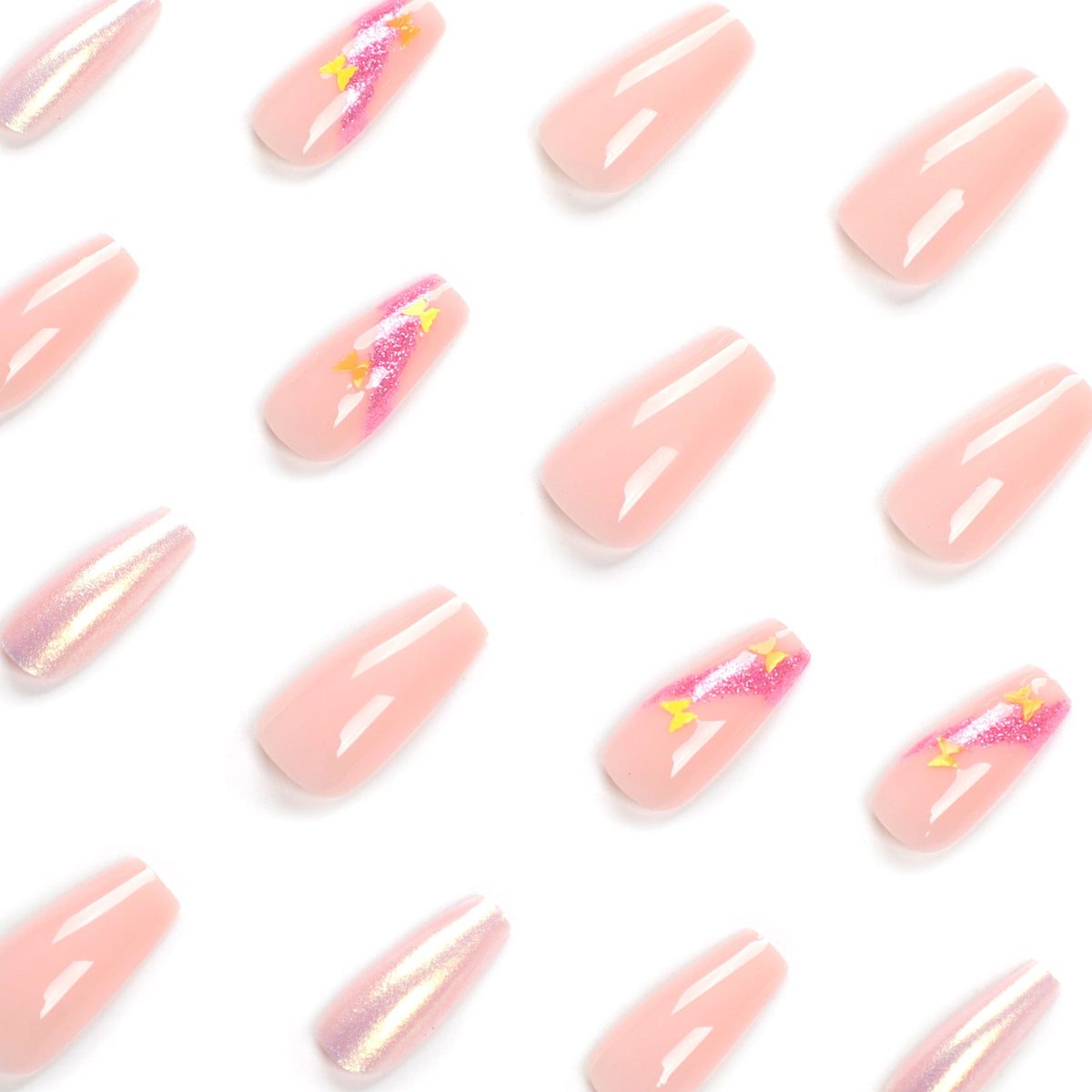 Nude French Glow press-on nails