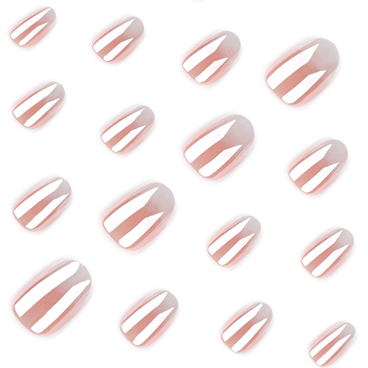 Soft Glow French gradient press-on nails