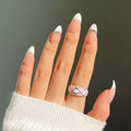 Crystal Nude French rhinestone press-on nails