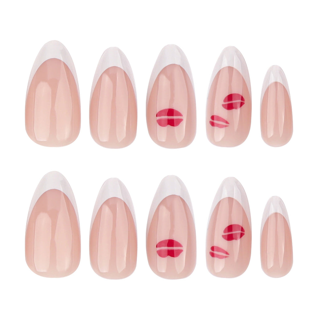 Scarlet Kiss French short almond press-on nails