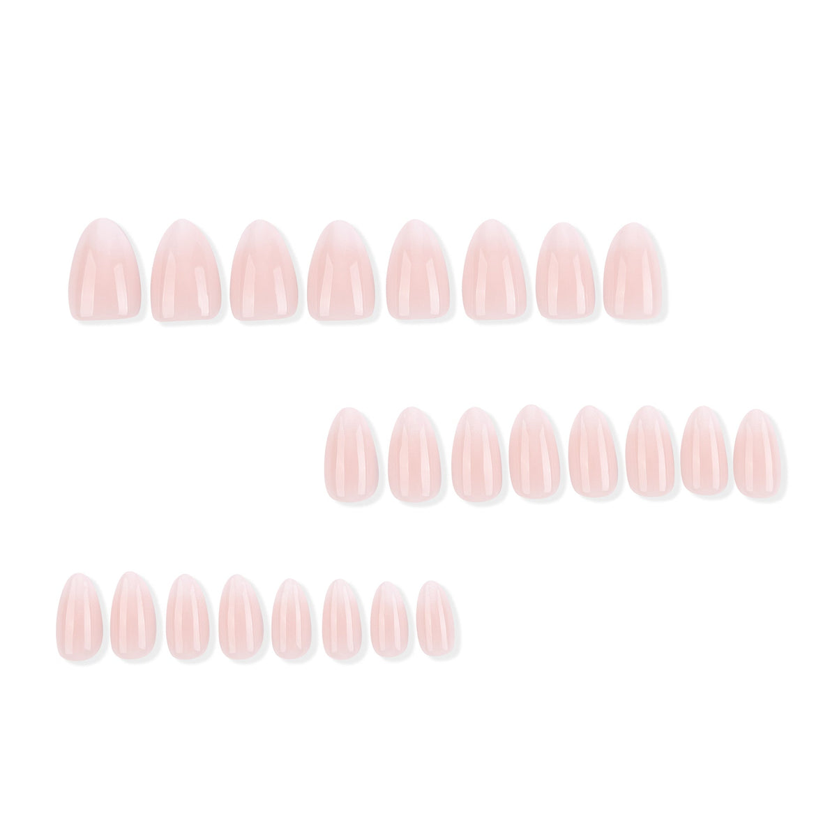Soft Pink Ombré Oval natural press-on nails
