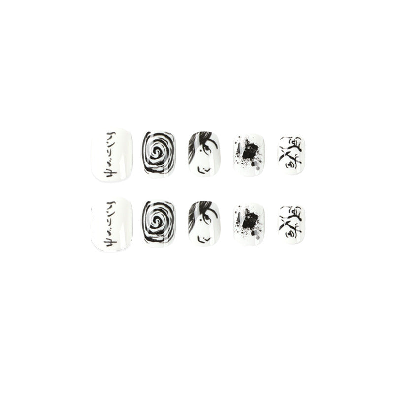 Monochrome Cartoon Mix press-on nails