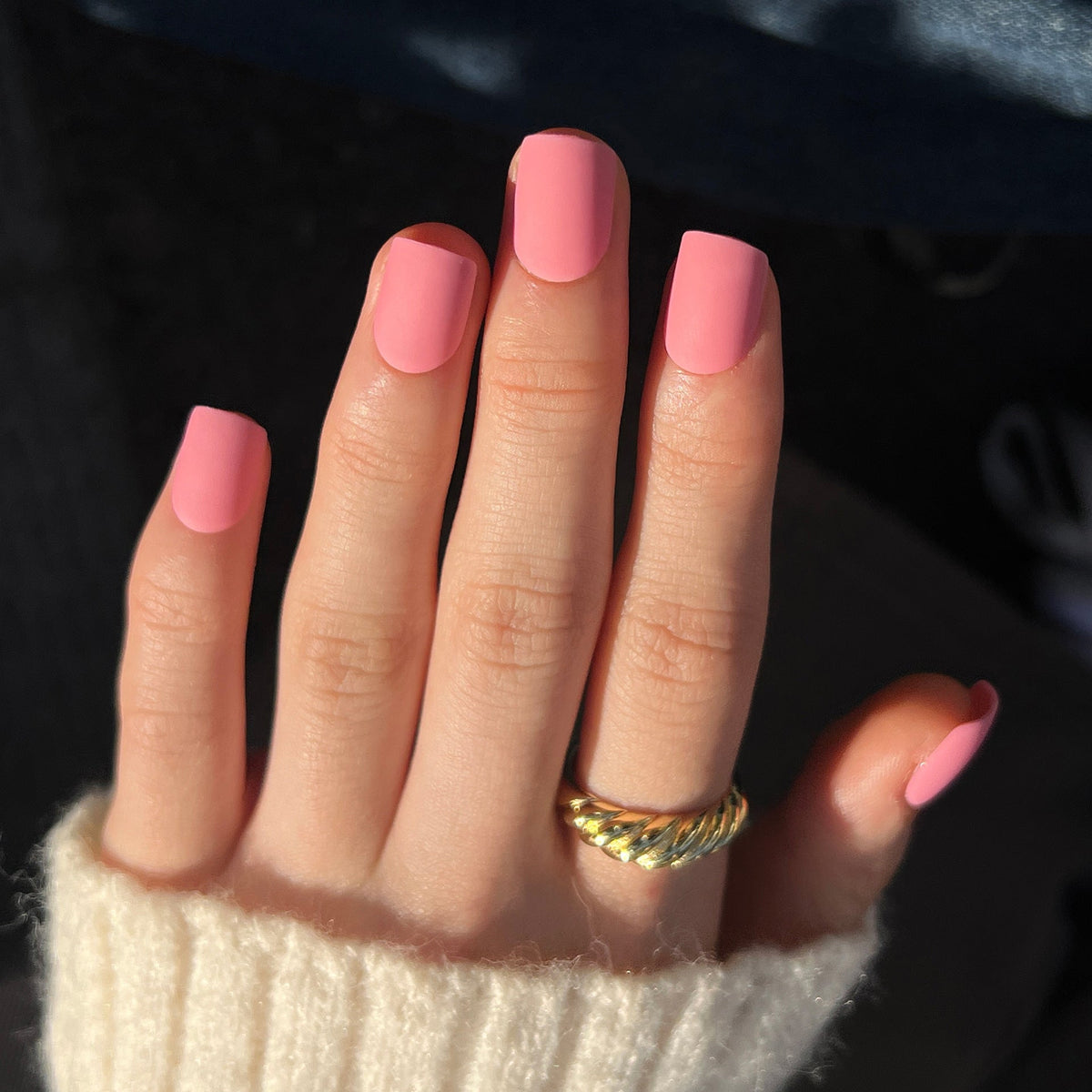 Frosted Solid Square press-on nail collection