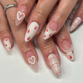 Strawberry Sweetheart press-on nails