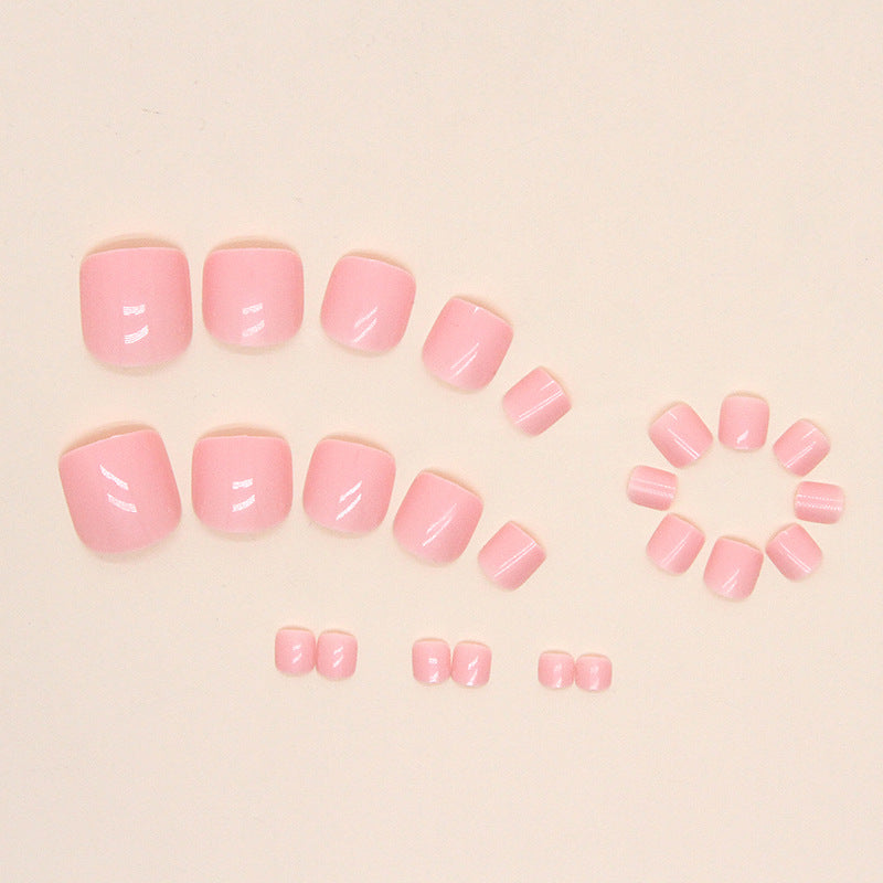 Lotus Blush press-on toenails