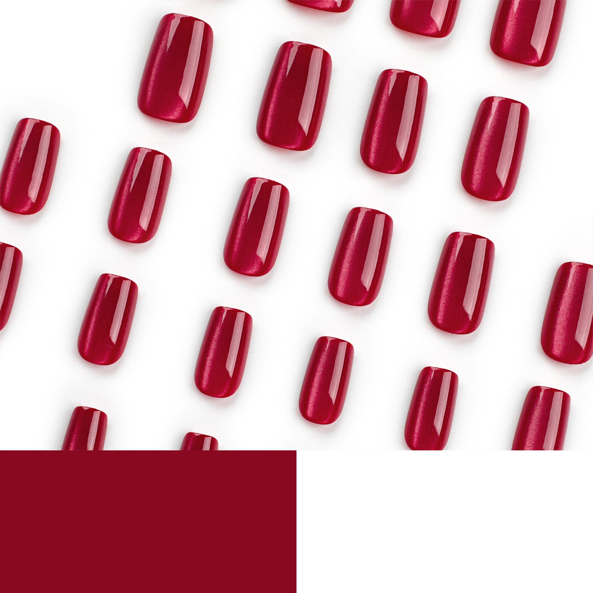 Ruby Cat Eye short press-on nails