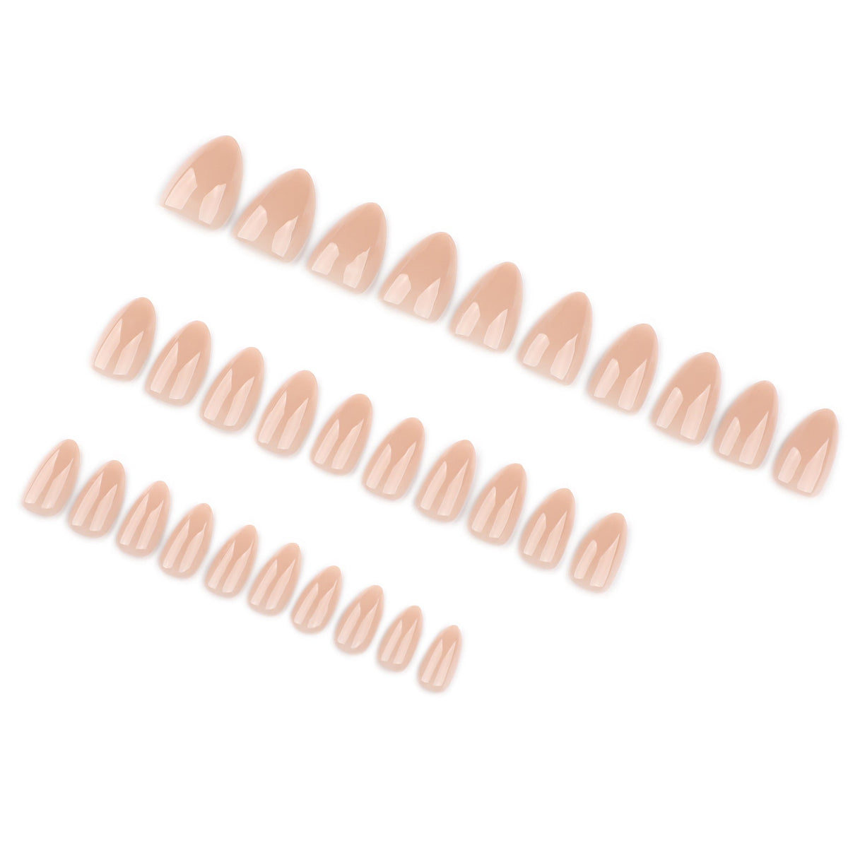 Nude Minimal Almond short press-on nails