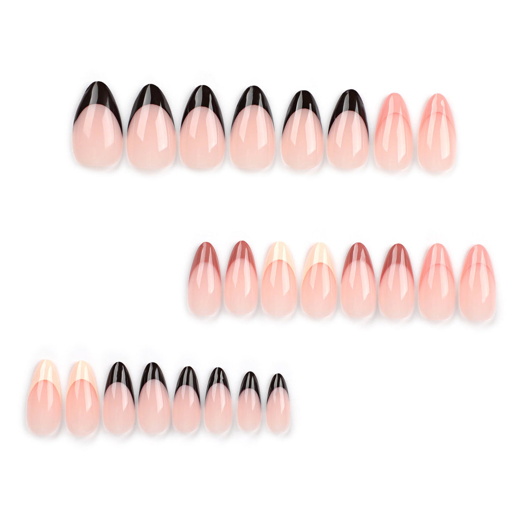 Pink Contrast press-on nails
