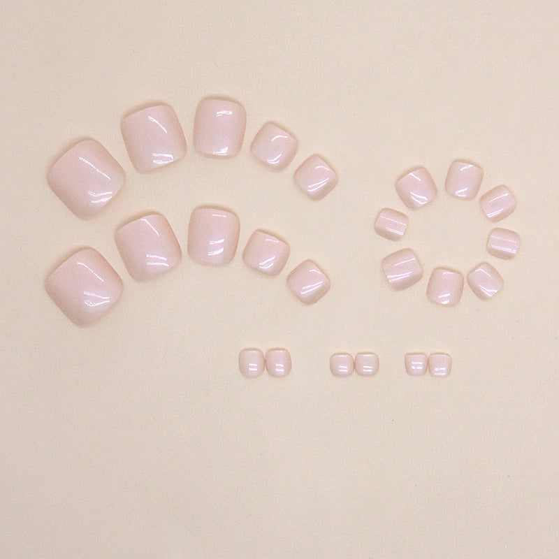 Warm Aurora white press-on toenails, alternate view 4