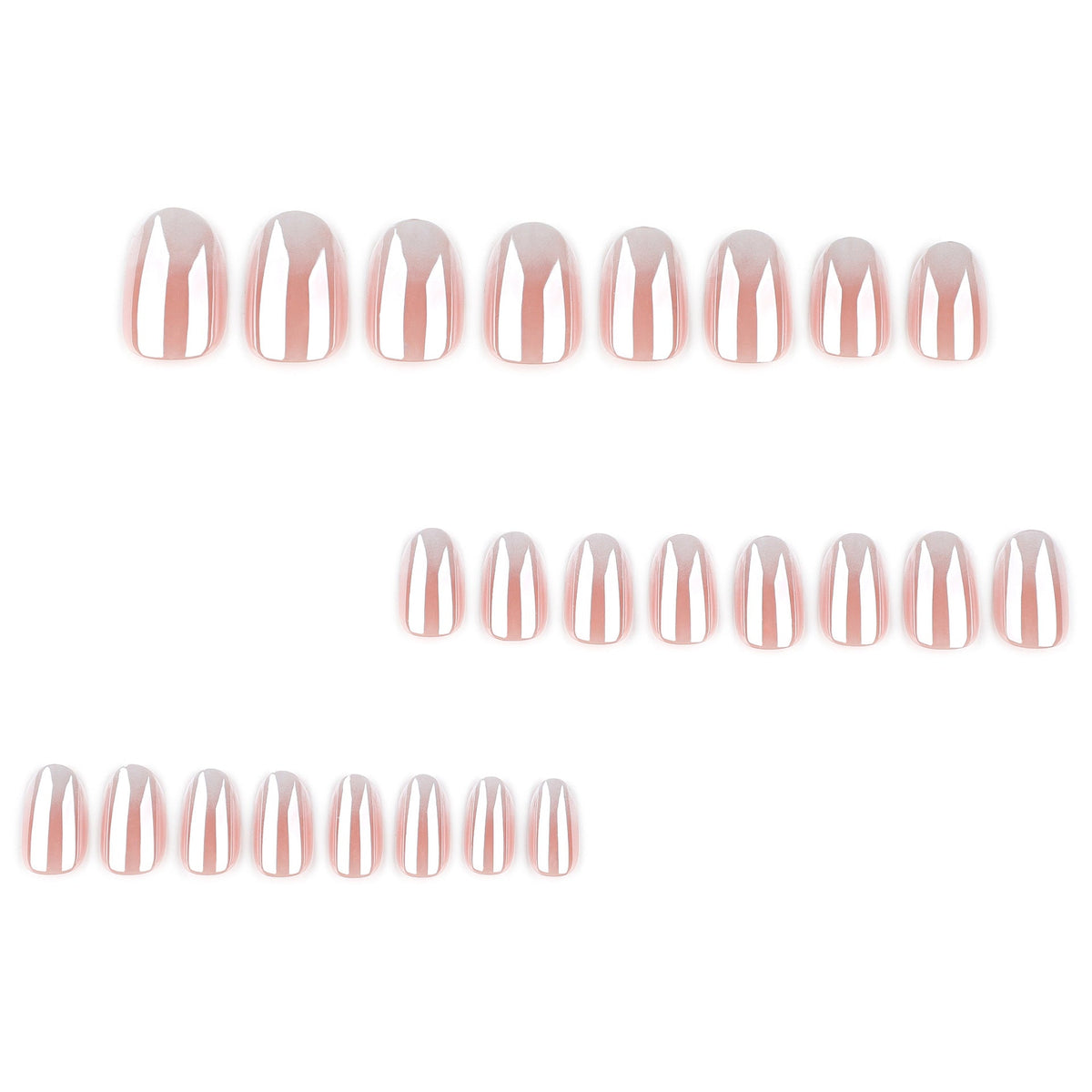 Soft Glow French gradient press-on nails