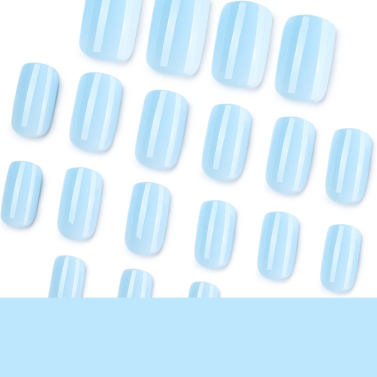 [PRICING/SOURCING HOLD] Solid Blue Square Press-On Nails