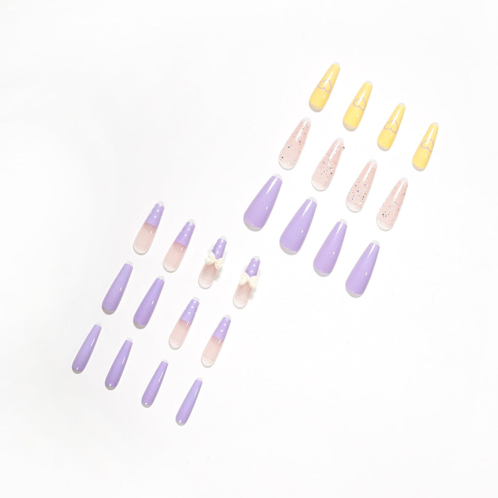Taro Lilac purple press-on nails, alternate view 3