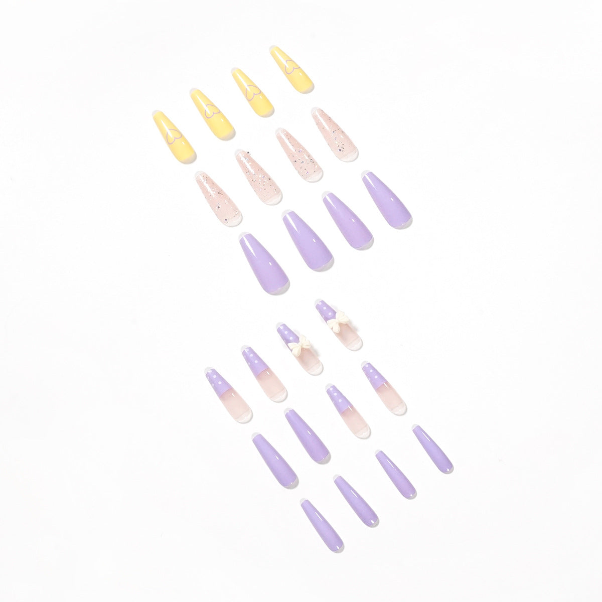Taro Lilac purple press-on nails, alternate view 2