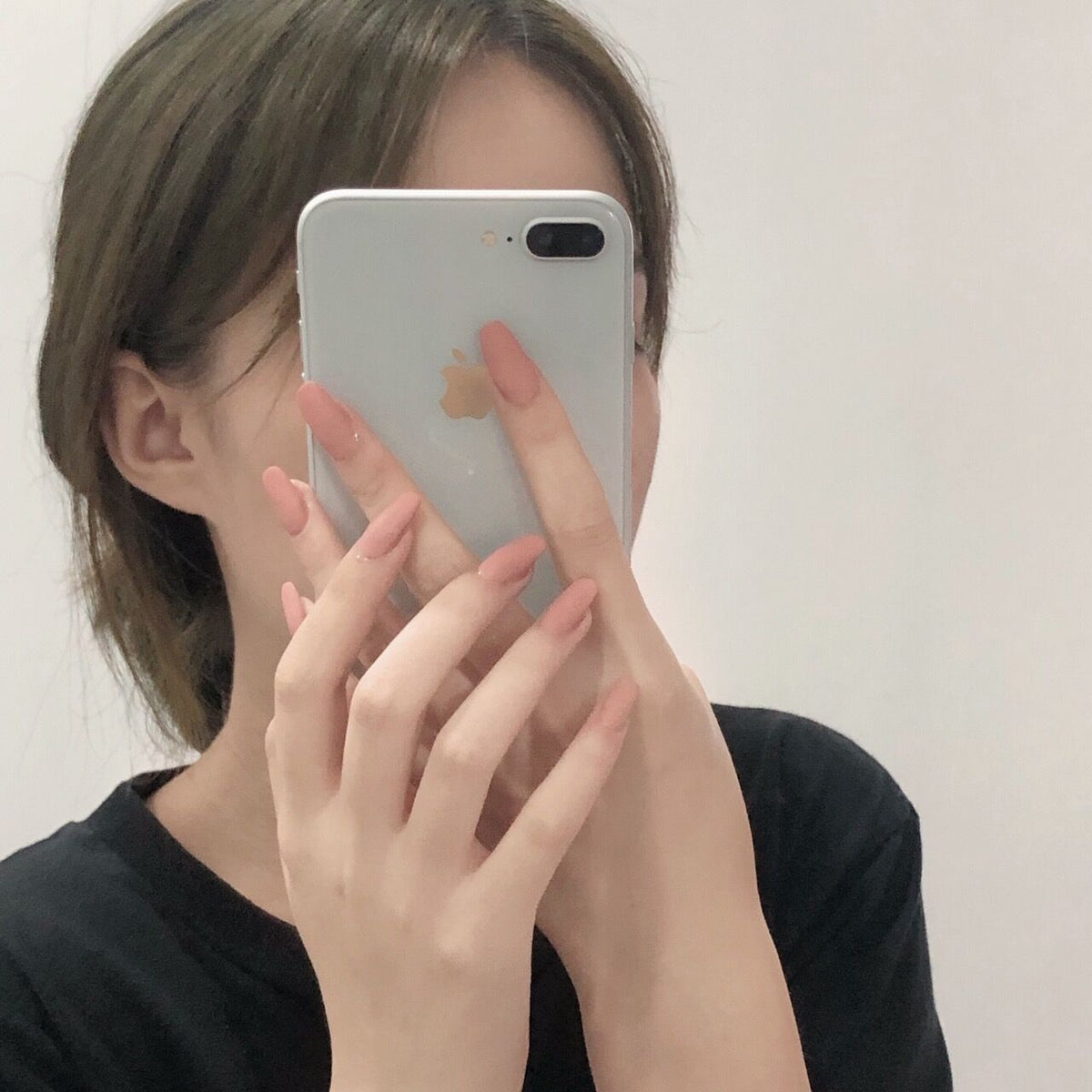Matte Ballet short solid press-on nail collection