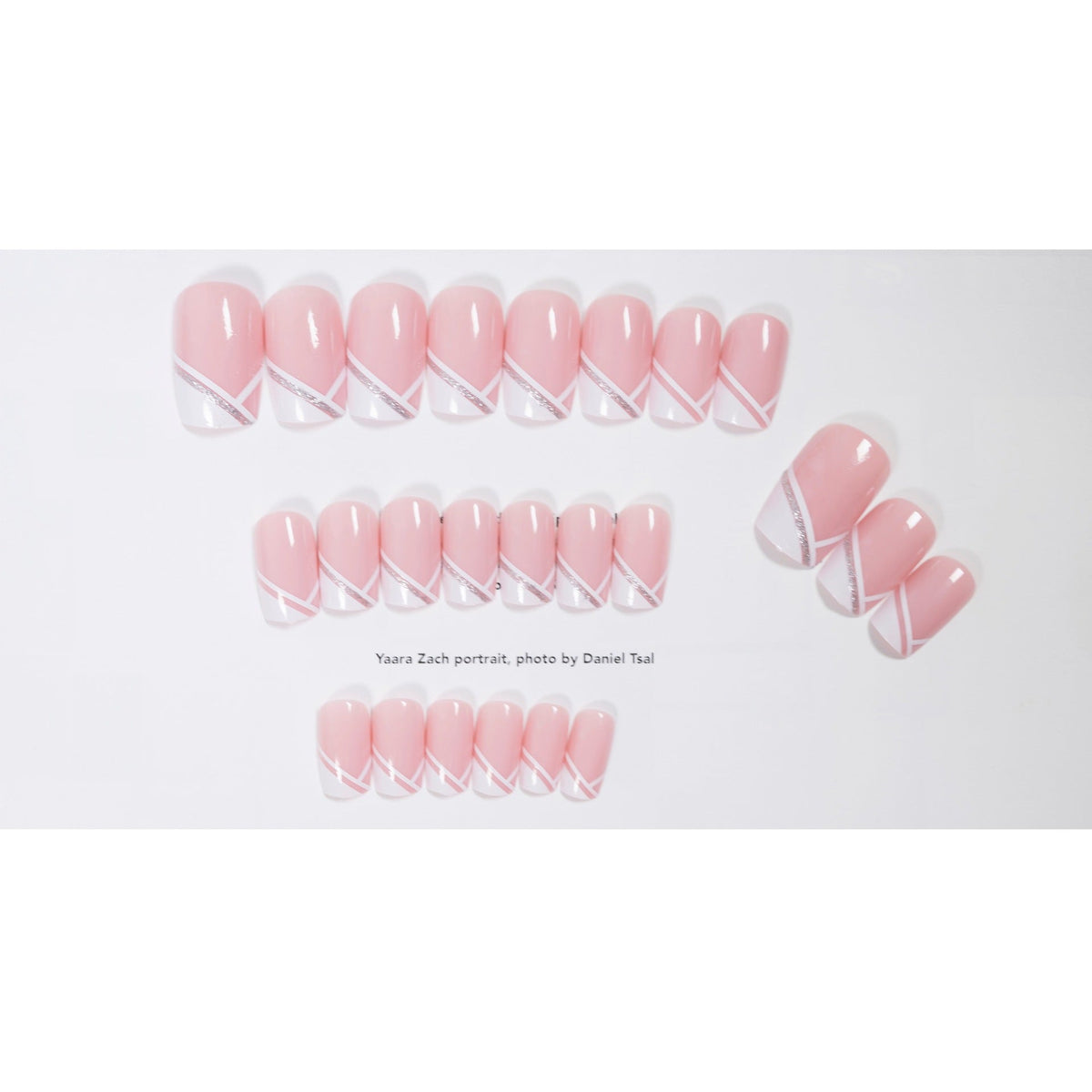 Modern Oblique French square press-on nails