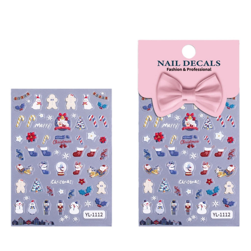 Snowman Holiday 5D nail stickers, alternate view 5