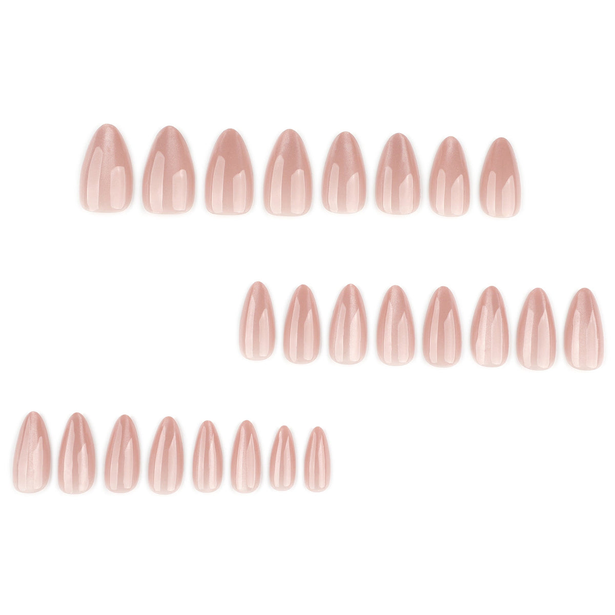 Milky Nude Gradient almond press-on nails