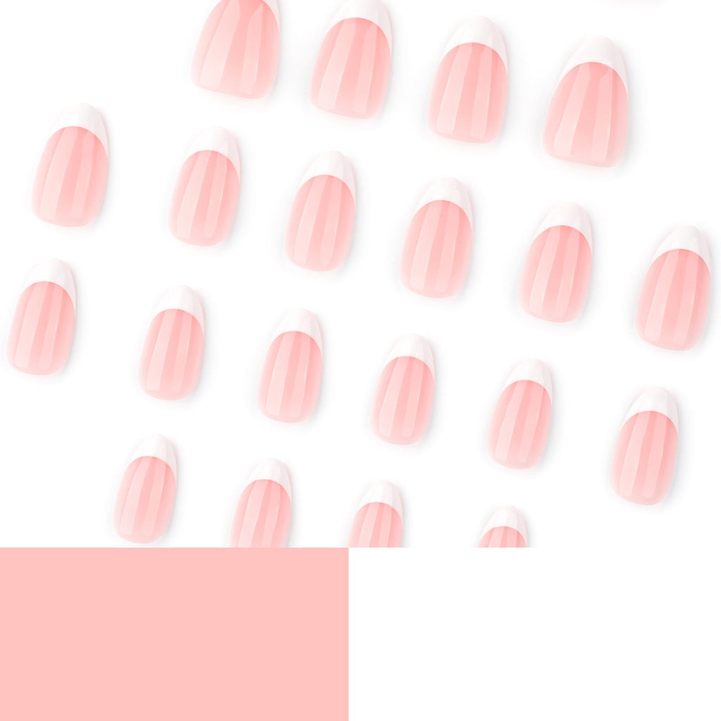 Classic French Almond short press-on nails