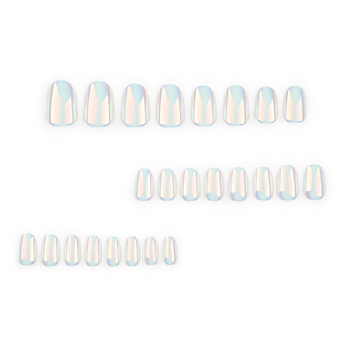 Porcelain White solid press-on nails
