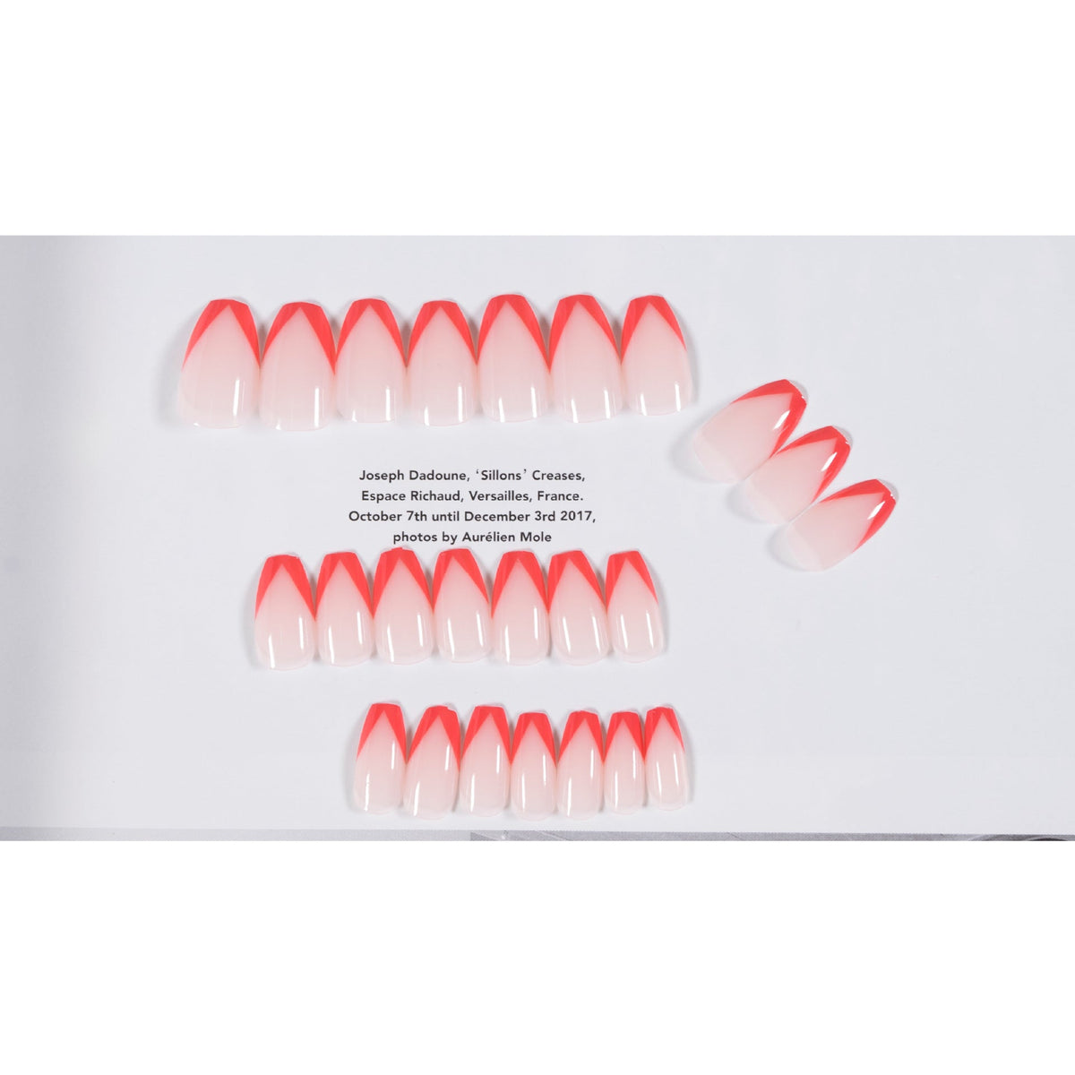 Ruby Bevel French short ballet press-on nails