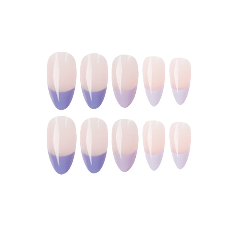Taro French purple press-on nails, alternate view 5