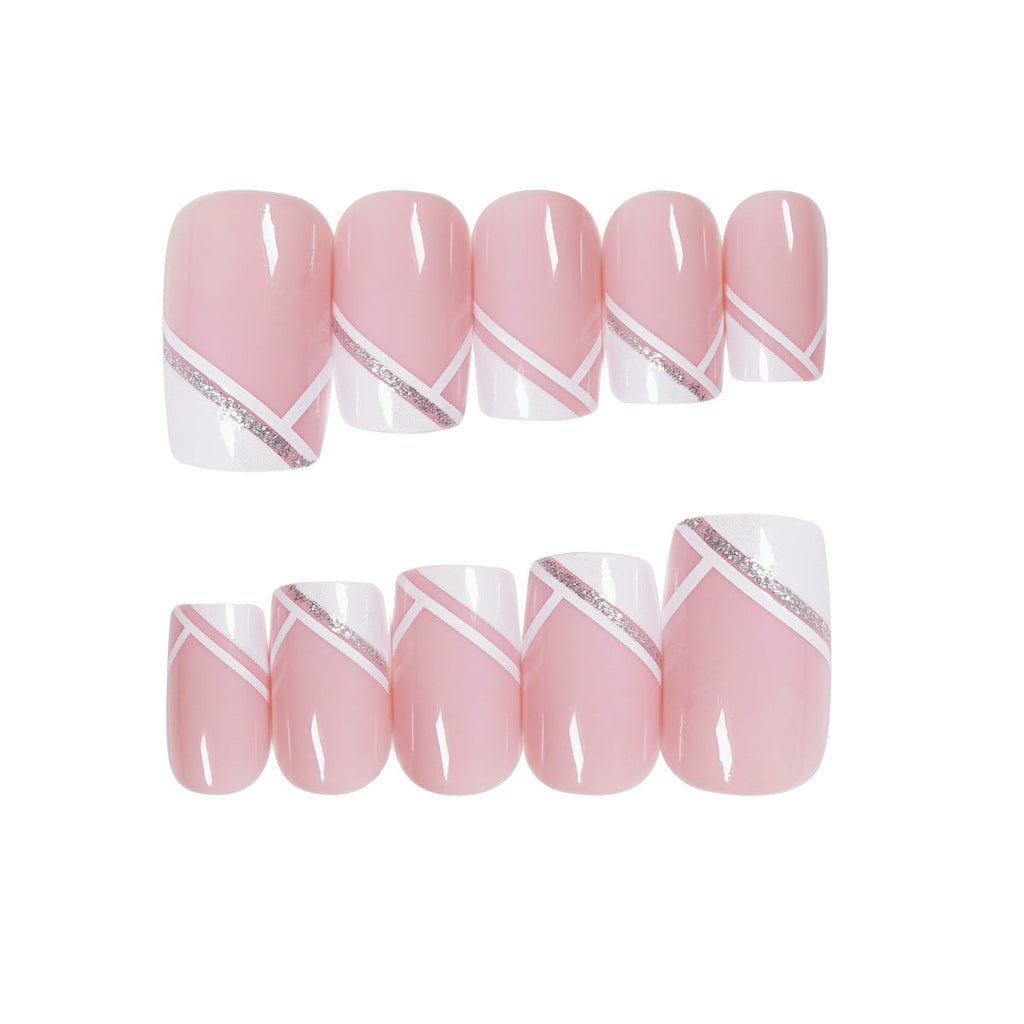 Modern Oblique French square press-on nails