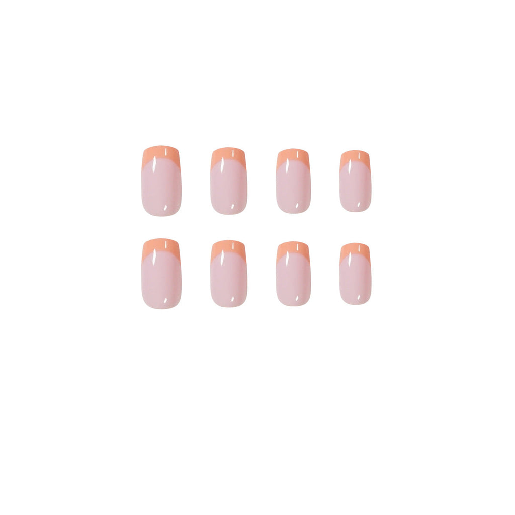 Citrus Pearl French nude press-on nails