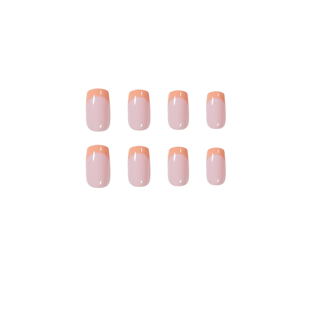 Citrus Pearl French nude press-on nails