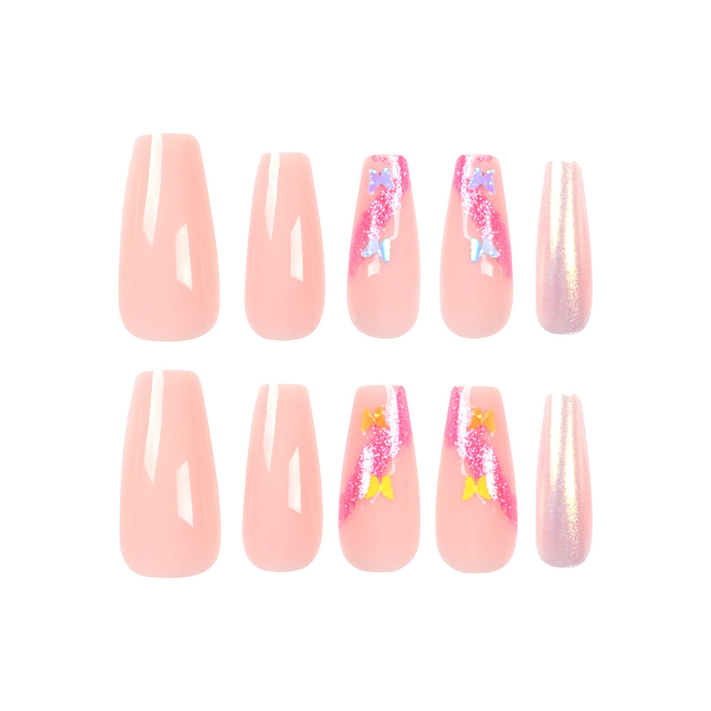 Nude French Glow press-on nails