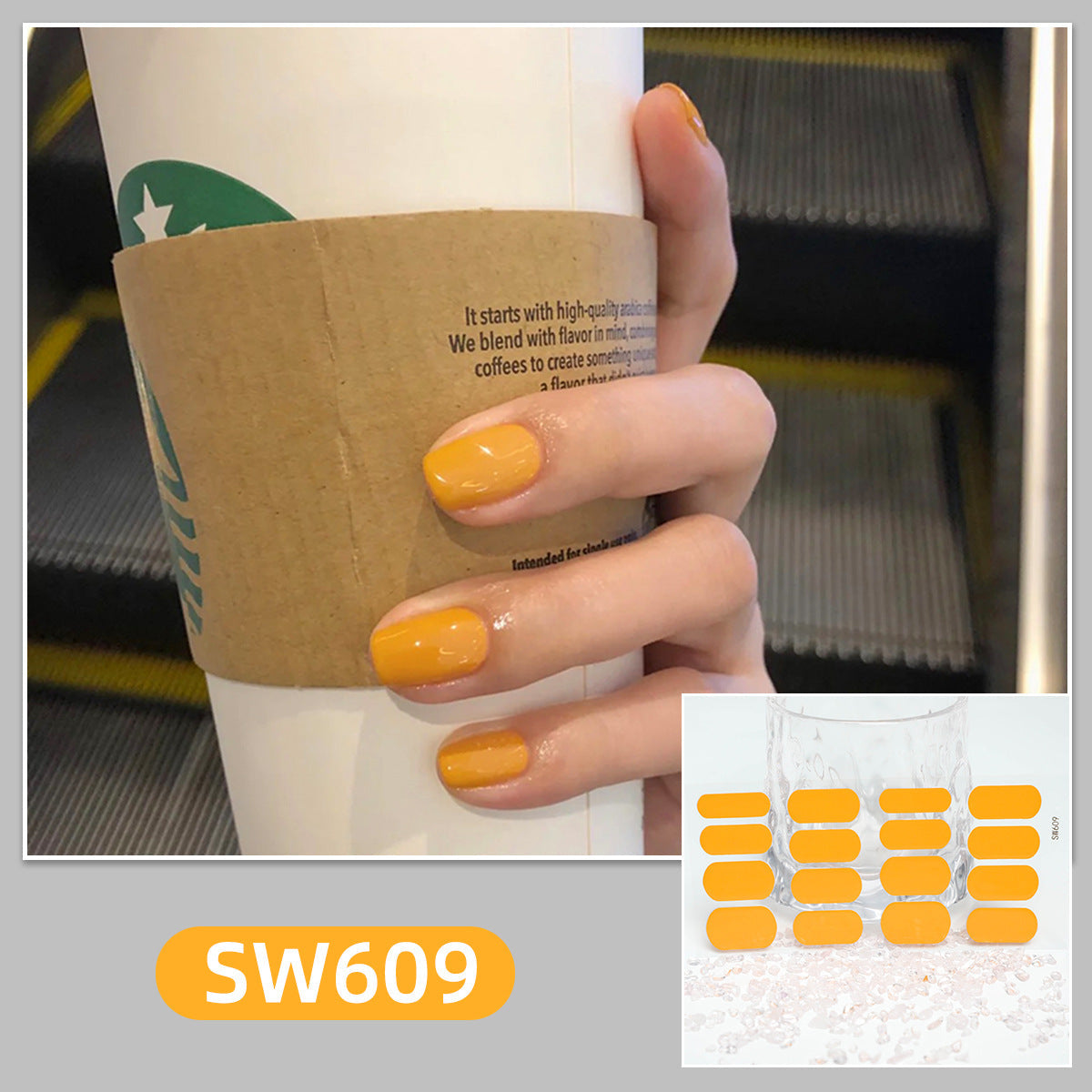 Soft Color gradient and solid nail art stickers