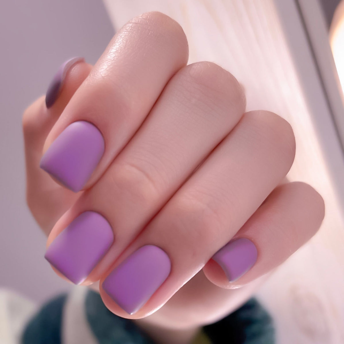 Frosted Solid Square press-on nail collection