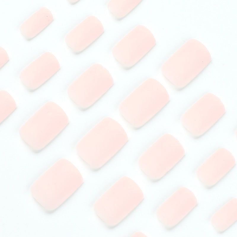 Matte Color Block square press-on nail collection
