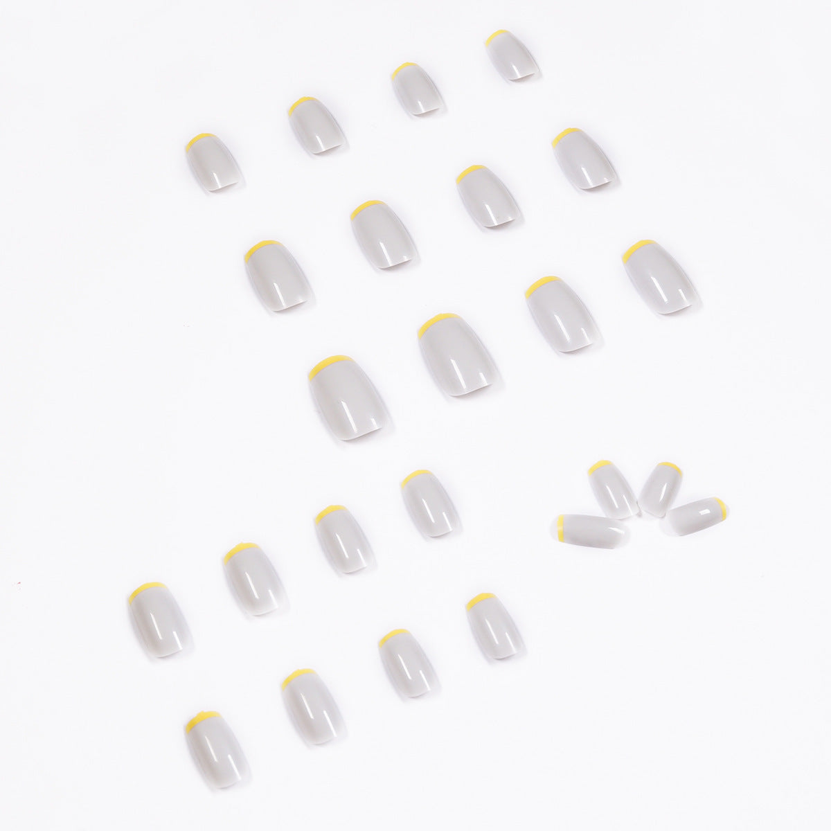 Golden Mustard French press-on nails