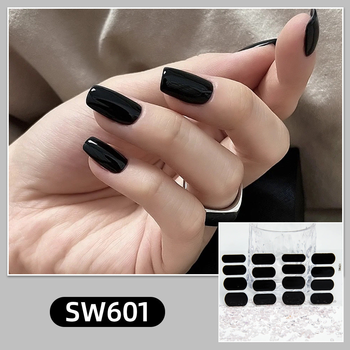 Soft Color gradient and solid nail art stickers