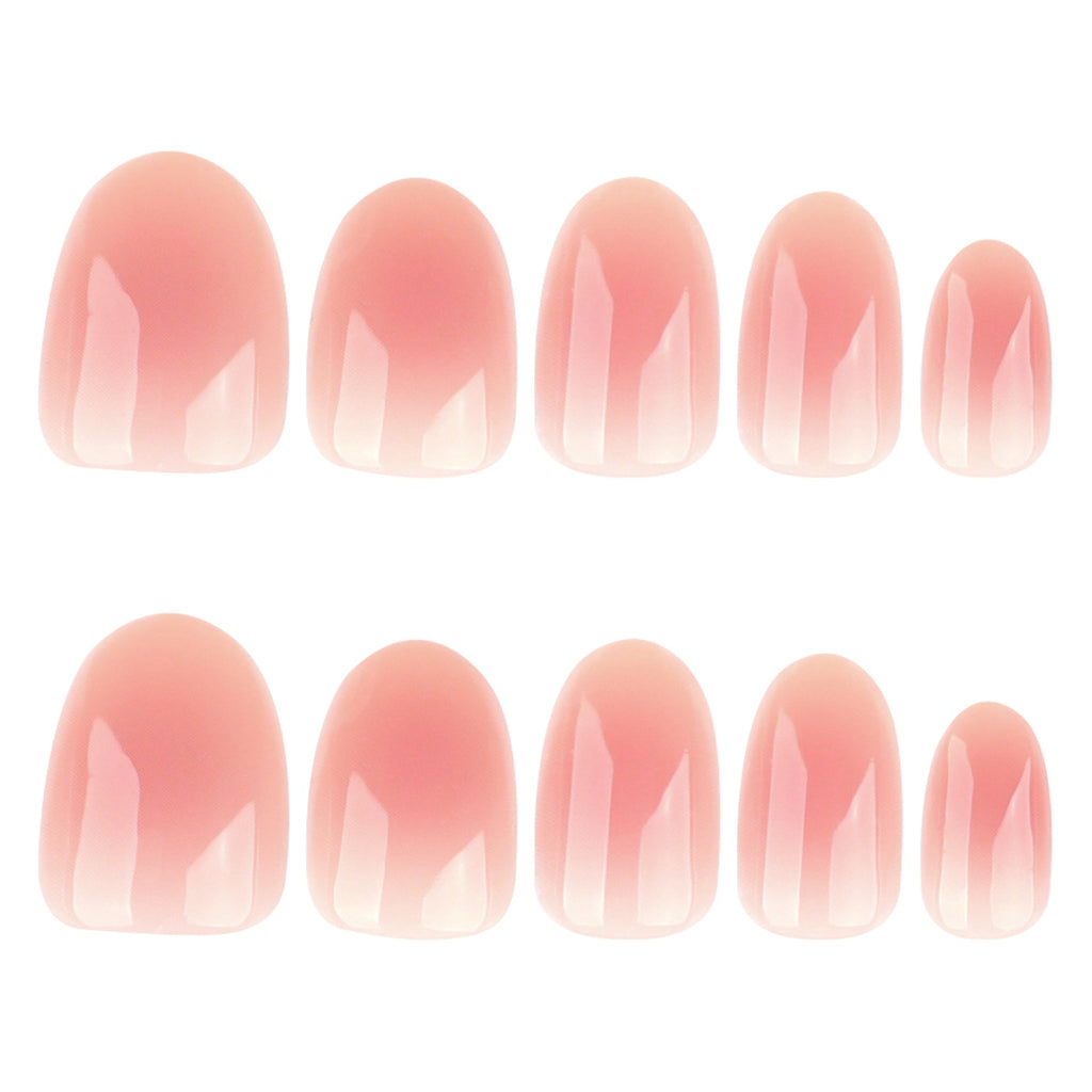 Soft Blush short almond press-on nails