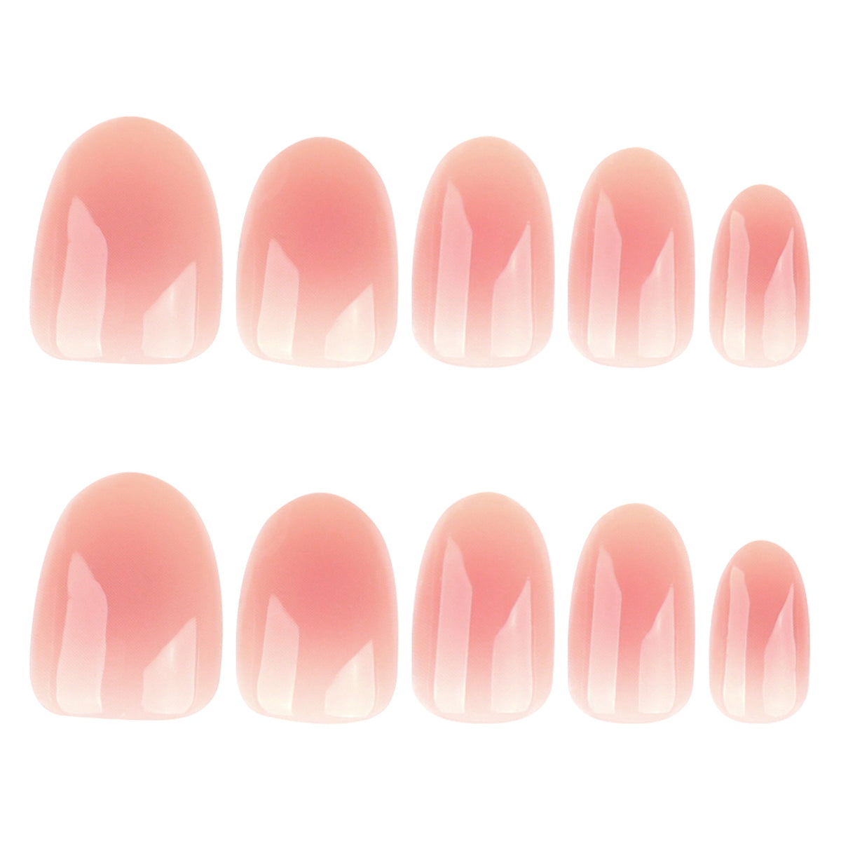 Soft Blush short almond press-on nails