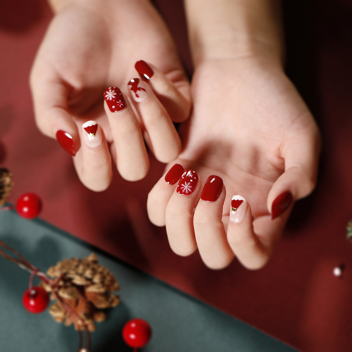 Holiday Nail Edit Christmas press-on nail collection