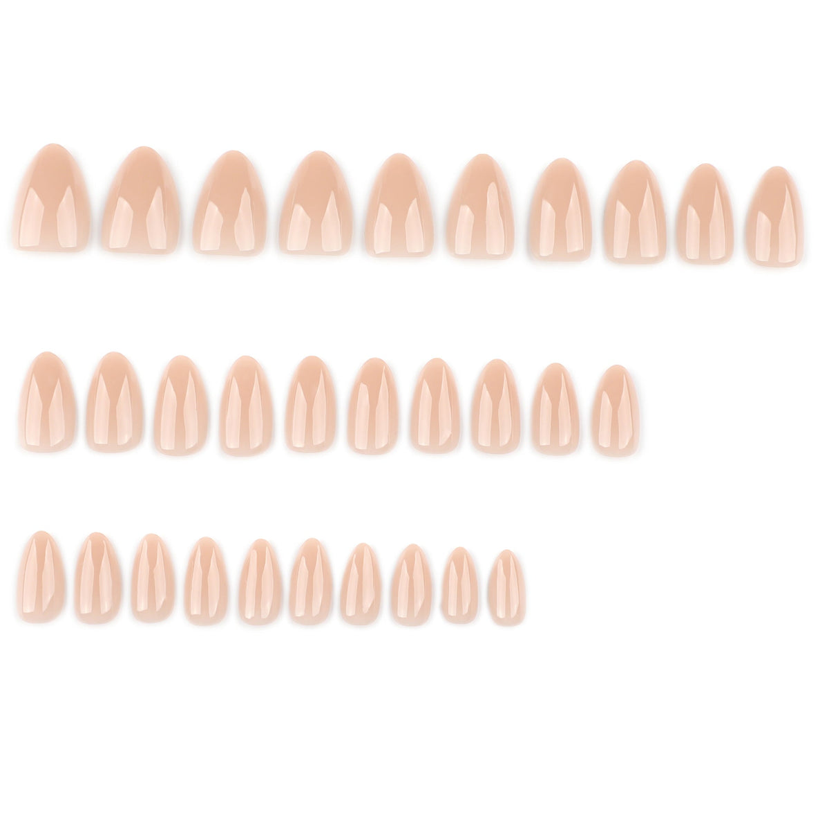 Nude Minimal Almond short press-on nails