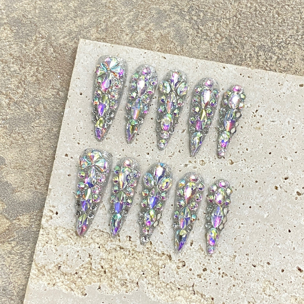 [PRICING HOLD] Cleopatra Crystal Explosion | Luxury Press-On Nails