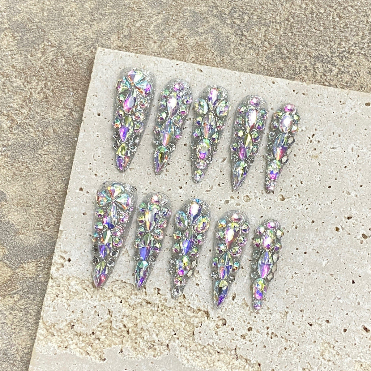 [PRICING HOLD] Cleopatra Crystal Explosion | Luxury Press-On Nails