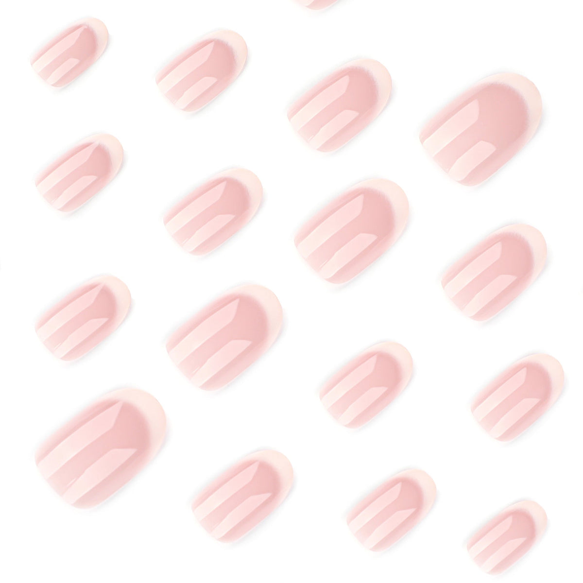 Ivory Minimal French short oval press-on nails